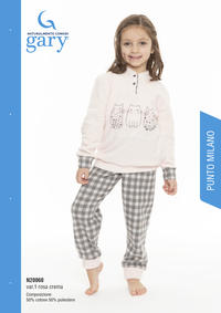 GIRL'S PAJAMA M/L N20060 Tellini S.r.l. Wholesale Clothing